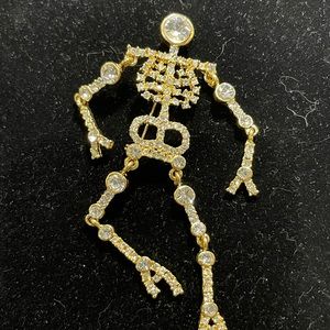 Rhinestone skeleton pin
